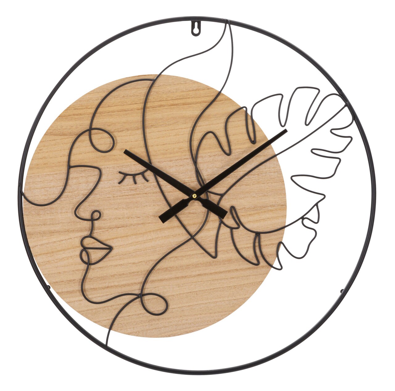 Ceas de perete Elegant -B, Mauro Ferretti, 60 cm, fier/MDF, negru/maro - imagine 7